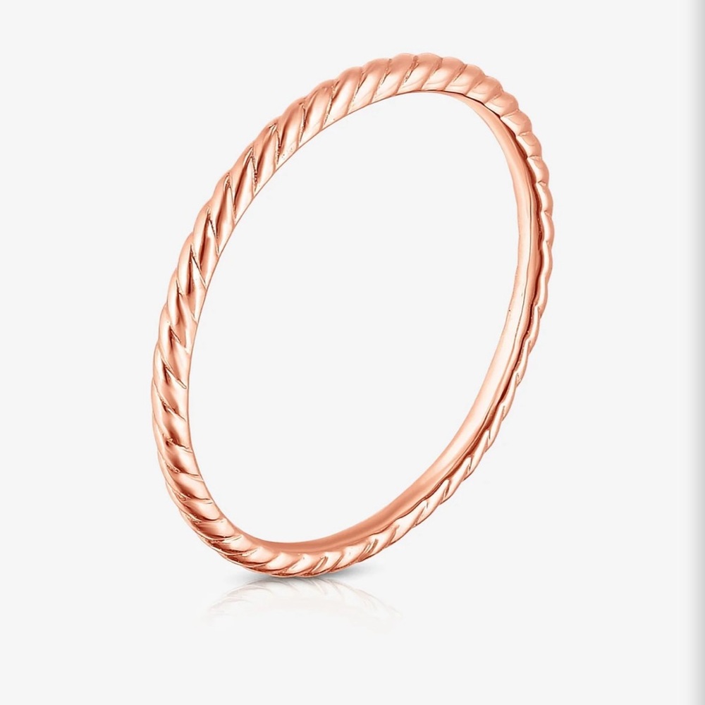 Ring Concierge Skinny Rope Eternity Ring 14K Rose Gold size 5 discontinued